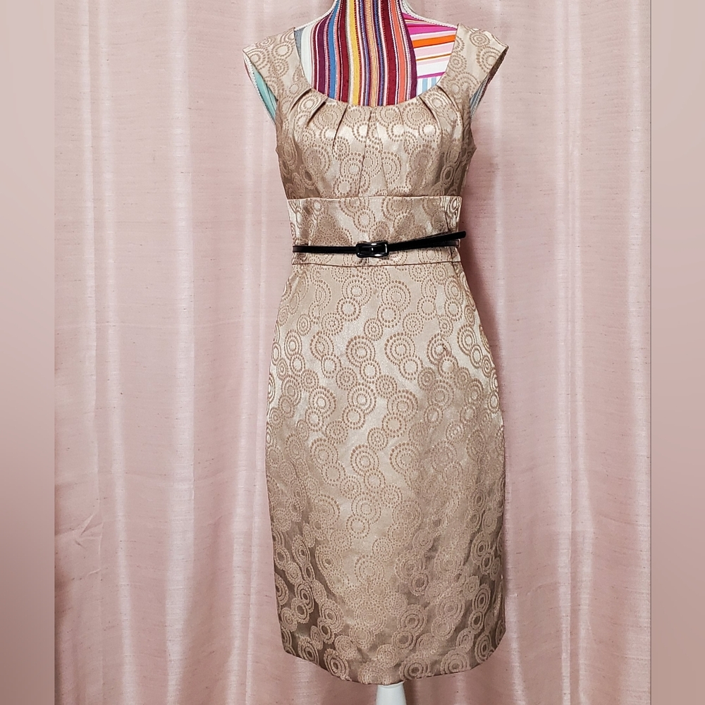 London Times Gold Dress 6